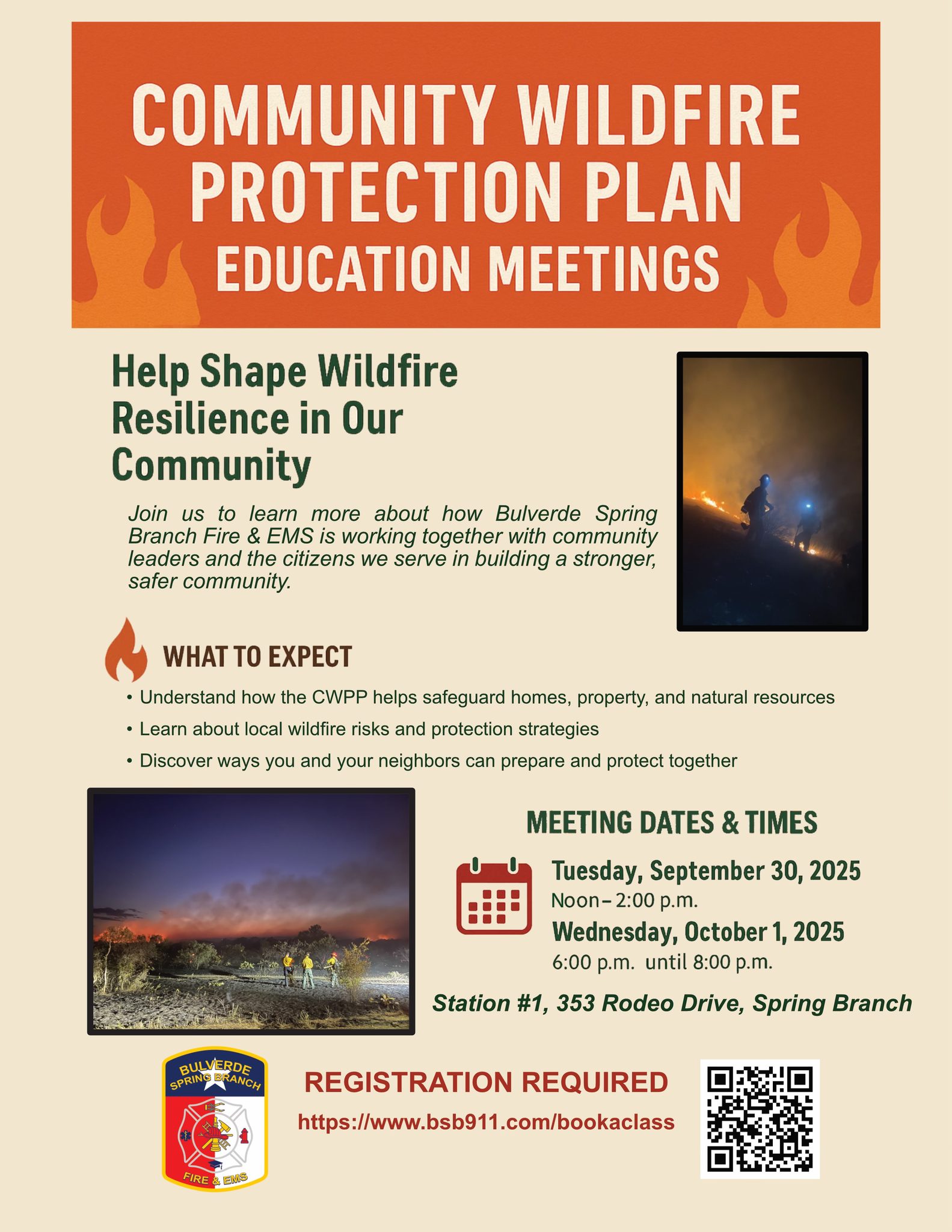 Community Wildfire Protection Plan Education Meetings